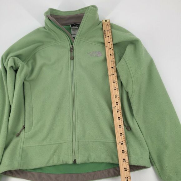 The North Face Fleece Windwall Jacket XS Mint Green Full Zip Windproof Coat - Picture 12 of 12